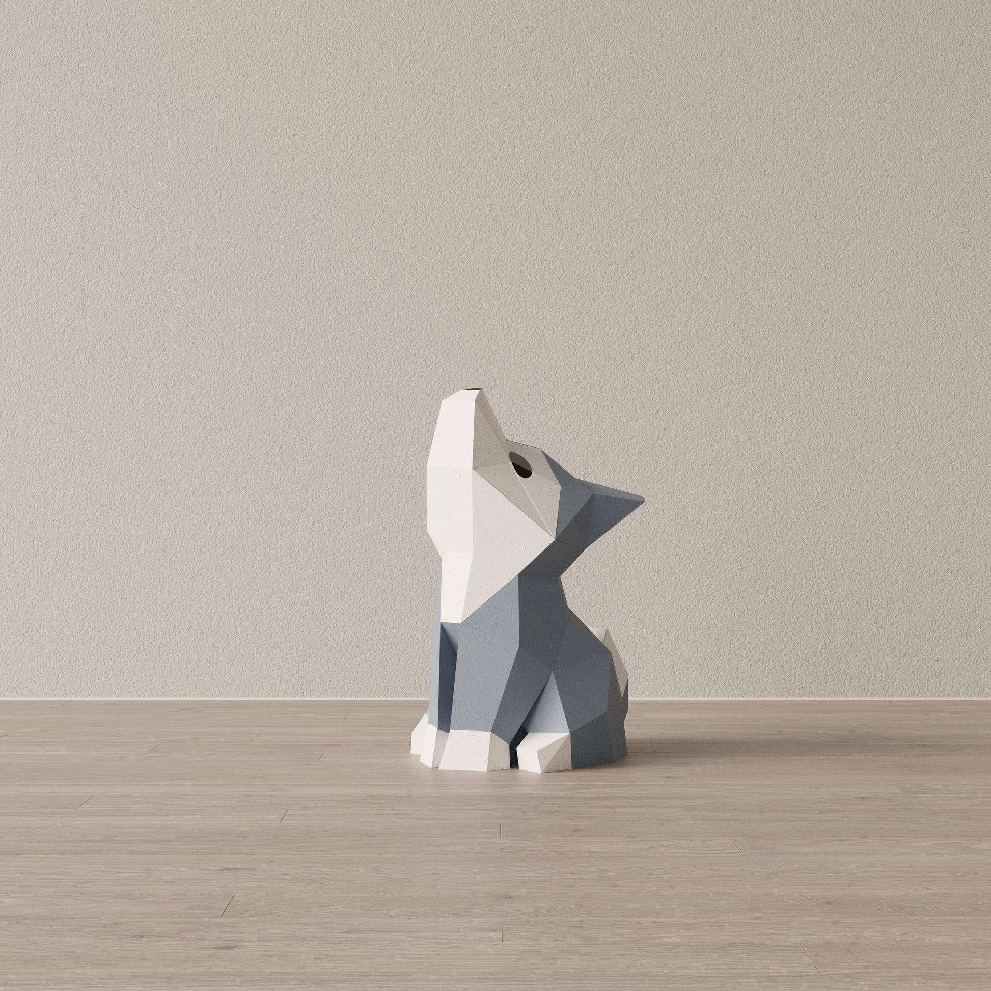 Loup en papier kit DIY décoration en papier