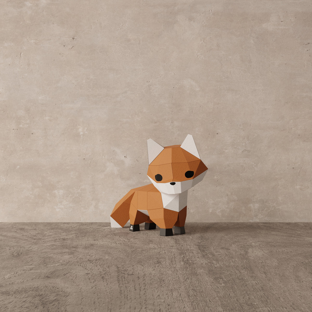 Mini décoration en papier Renard