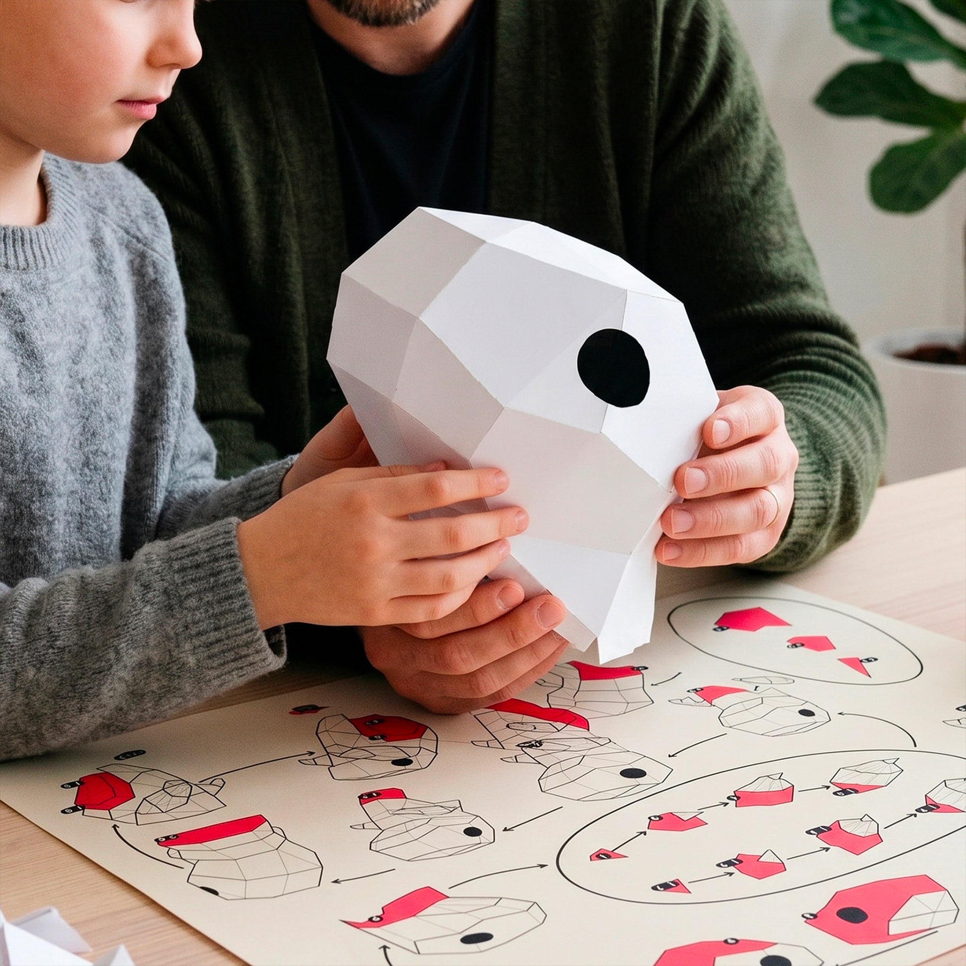 Veilleuse T-Rex en papier