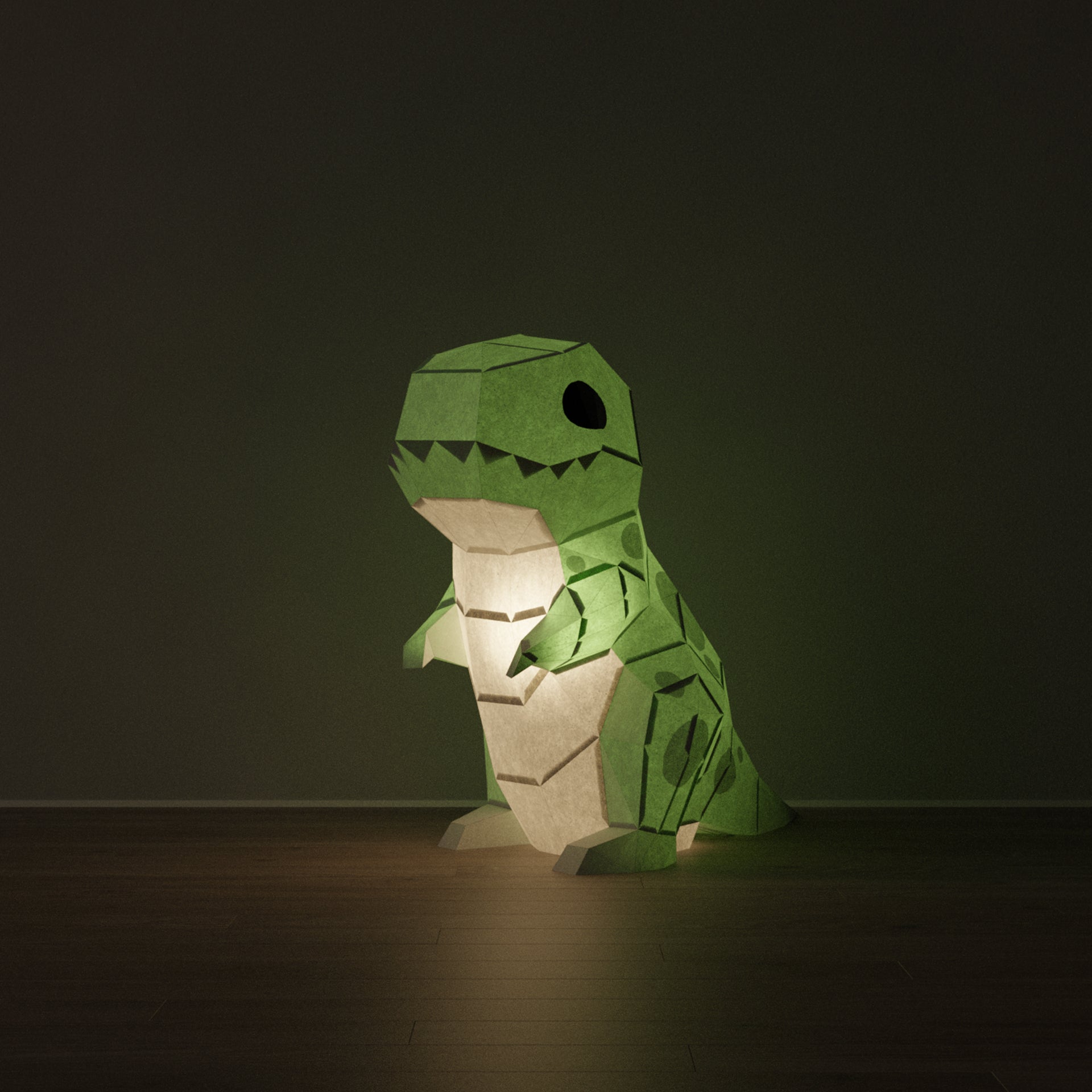 Veilleuse T-Rex en papier