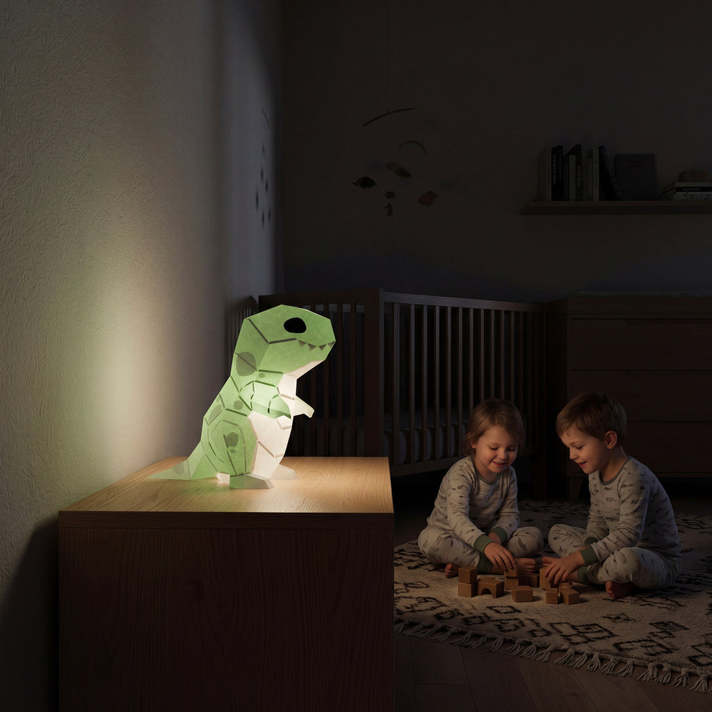 Veilleuse T-Rex en papier