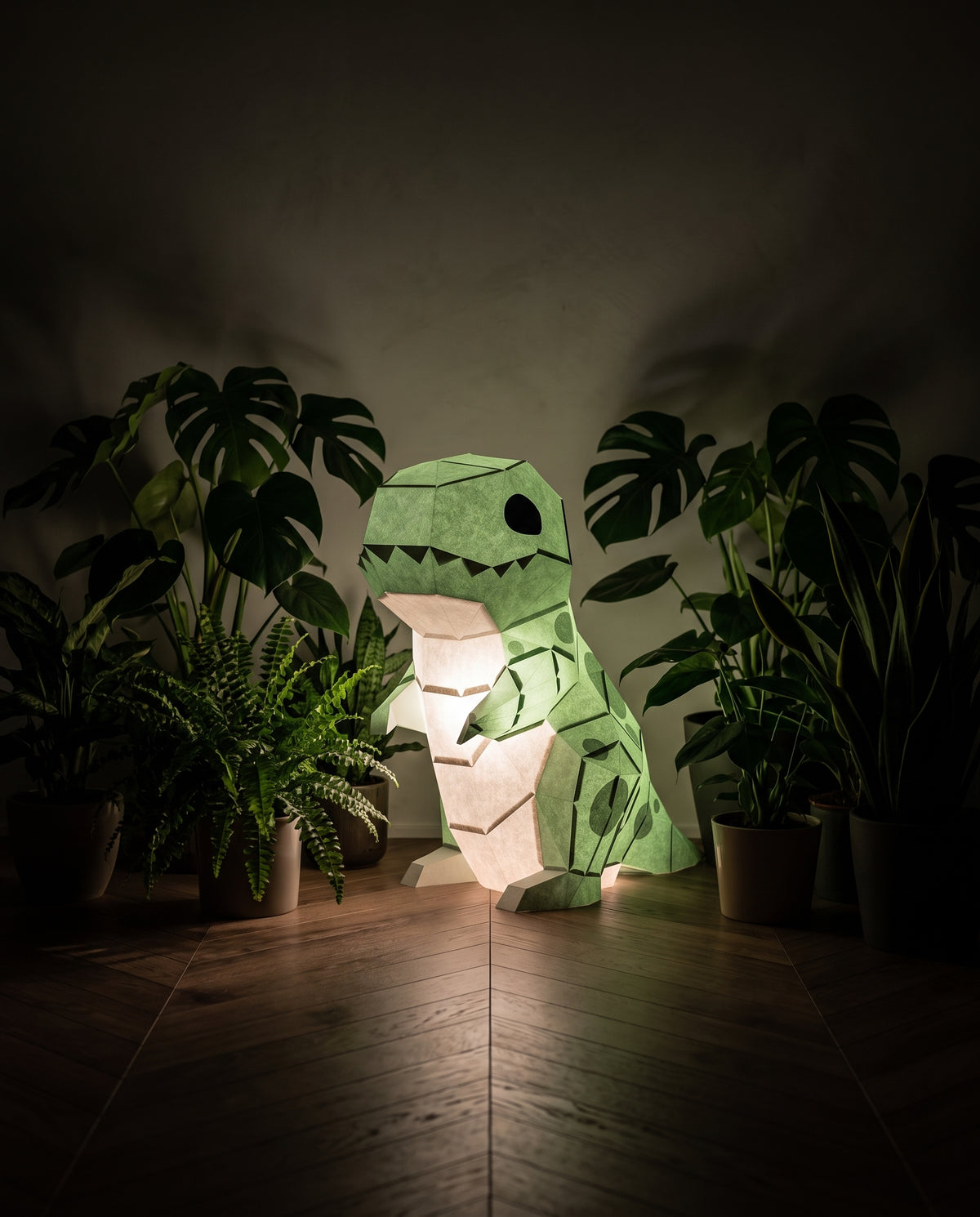 Veilleuse T-Rex en papier