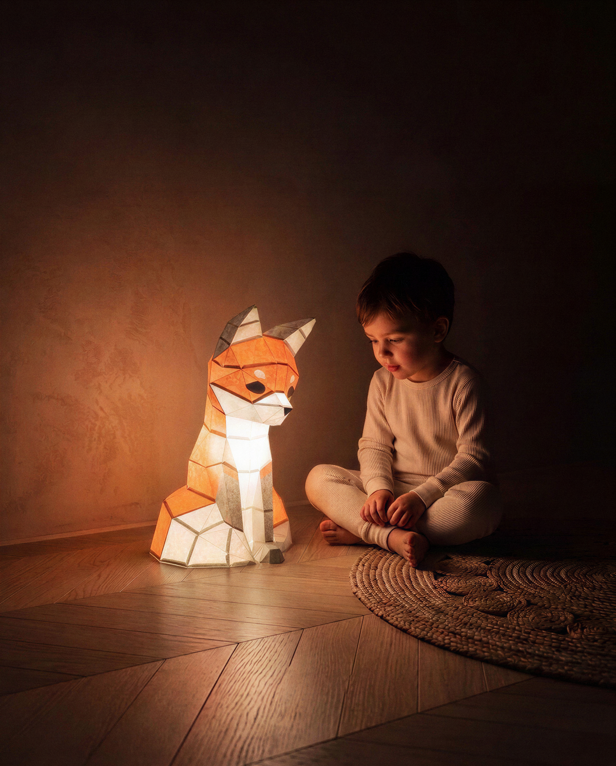 Veilleuse Renard en papier