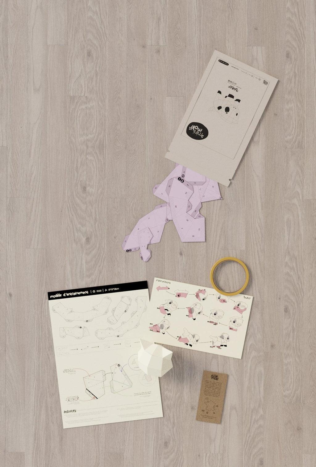 kit papercraft 3D cochon