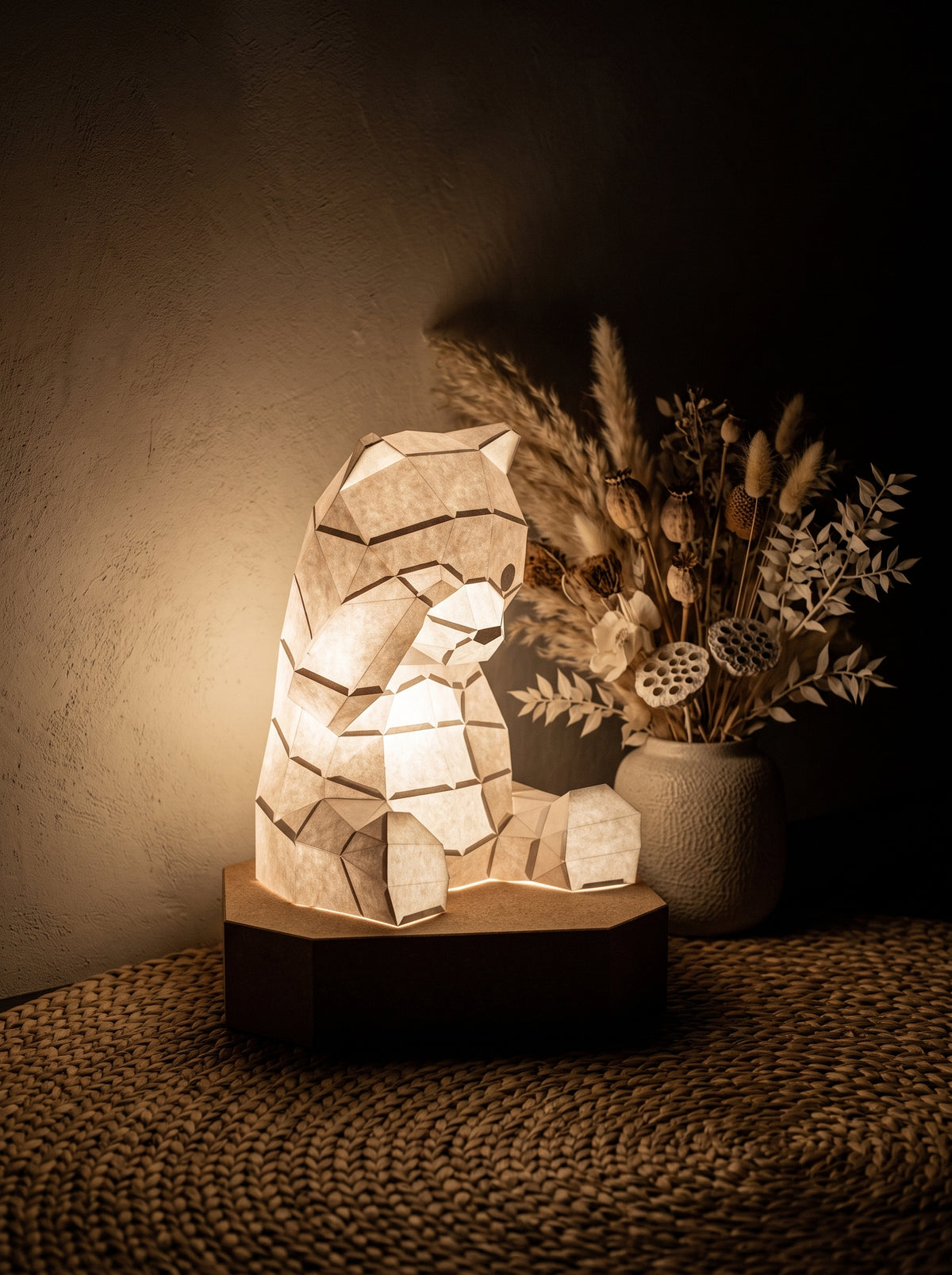 Veilleuse ourson en papier